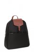 SAC A DOS VILLE NYLON/CUIR POP NOIR