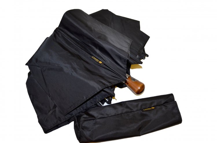 Parapluie mini auto. uni noir Collection Tradition - Cliquez sur l'image pour la fermer