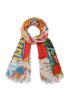 FOULARD 100% COTON CRAFT PATCH BLANC