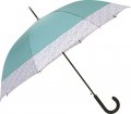 Parapluie canne auto. uni vert bande pois colorés-Les classiques