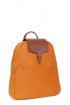 SAC A DOS VILLE NYLON/CUIR POP ORANGE