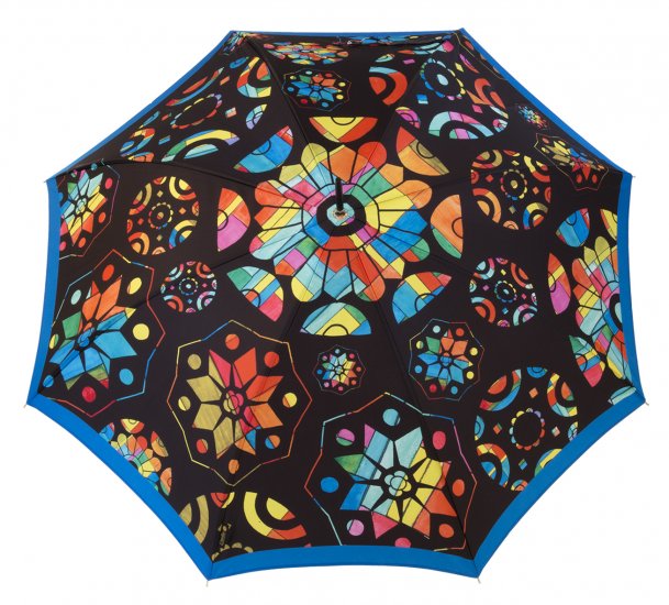 Parapluie mini auto O/F multicolore mosaique - Cliquez sur l'image pour la fermer