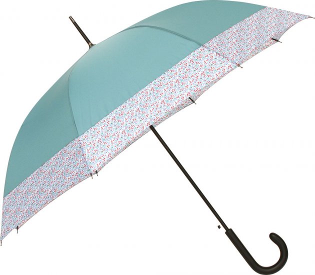 Parapluie canne auto. uni vert bande pois colors-Les classiques - Cliquez sur l'image pour la fermer