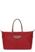 CABAS VOYAGE CABINE NYLON/ CUIR ROUGE F.